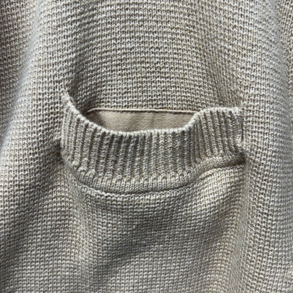 Paul Fredrick Double Breasted Cardigan Knit Men's XXL Tan Merino Wool Grandpa - Picture 10 of 16